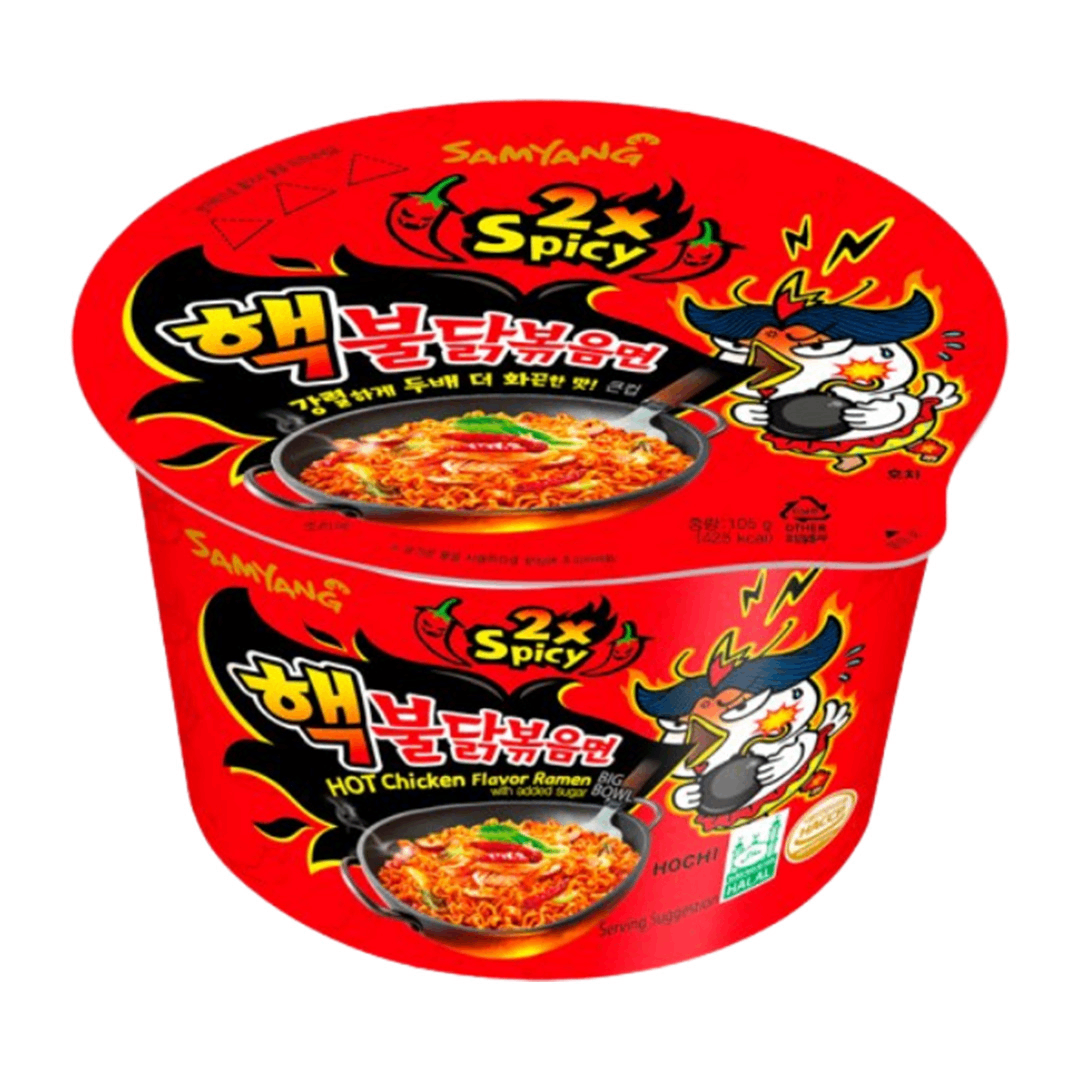 samyang ramen hot chicken extreme 2x spicy big bowl 105g x16 samyang ramen hot chicken extreme 2x spicy big bowl 105g x16