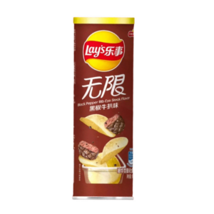 cny lay's stax black pepper rib eye steak 90g x24