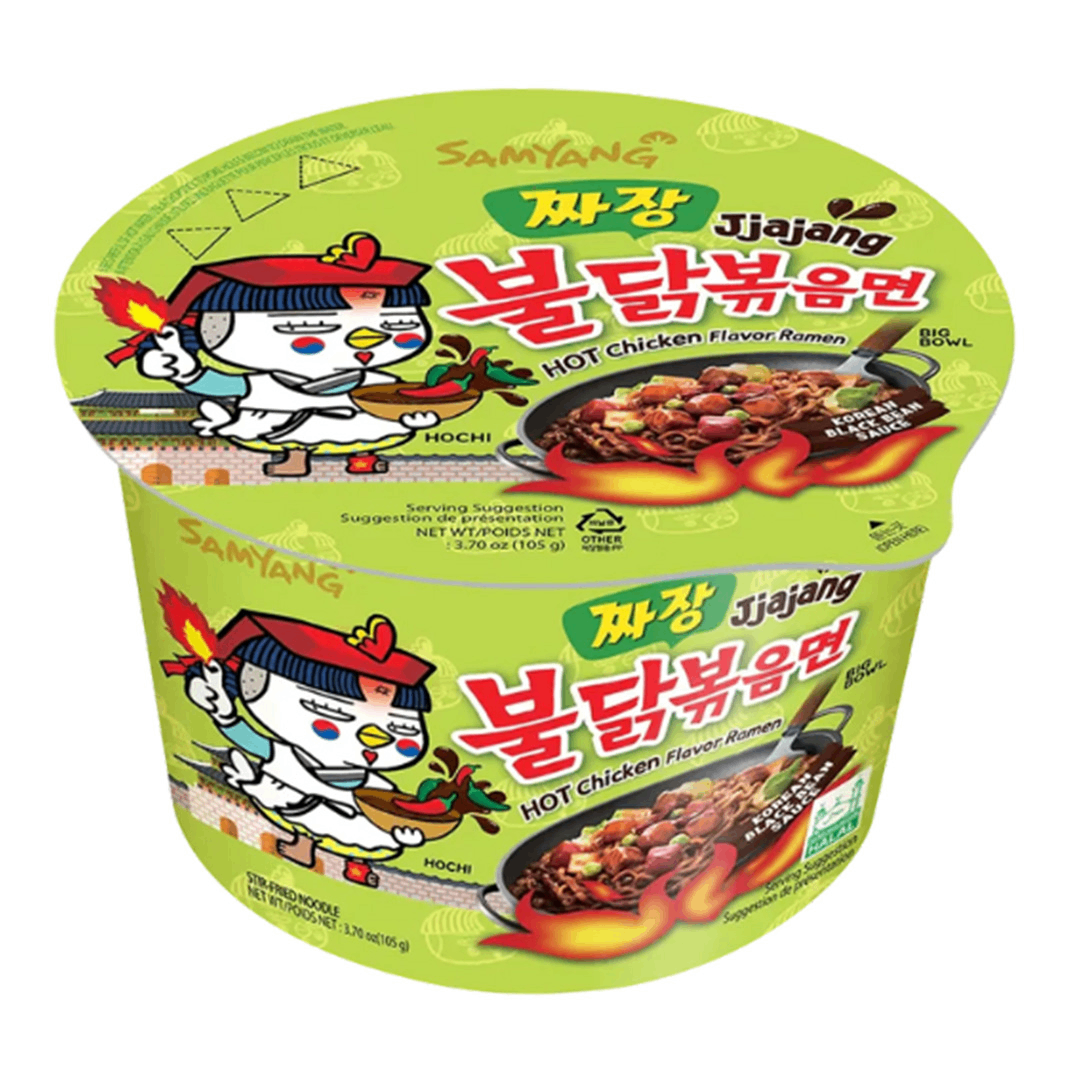 samyang ramen hot chicken jjajang big bowl 105g x16 samyang ramen hot chicken jjajang big bowl 105g x16