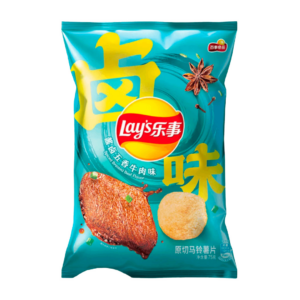 cny lay's braised beef with five spices 70g x22