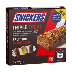 snickers triple treat 128g x10