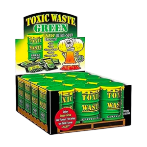 toxic waste blue sour candy drum 42g x12