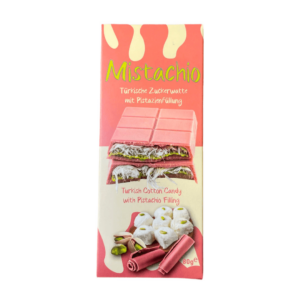mistachio angel hair chocolat rose pistache barbe a papa 80g x12