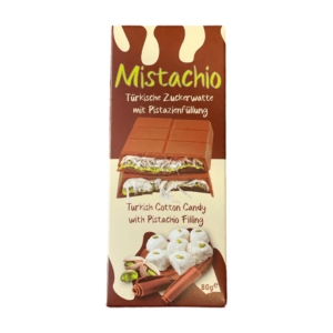 mistachio angel hair chocolat lait pistache barbe a papa 80g x12