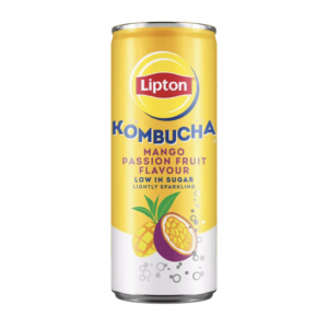 lipton kombucha mango passionfruit can 250ml x12