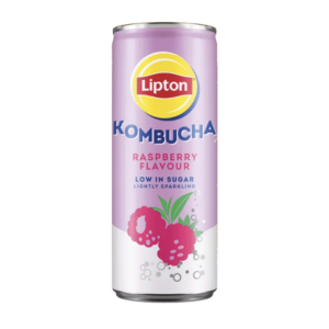 lipton kombucha raspberry can 250ml x12