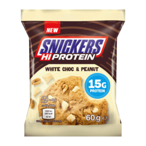 snickers hi protein cookie white chocolate peanut uk 60g x12