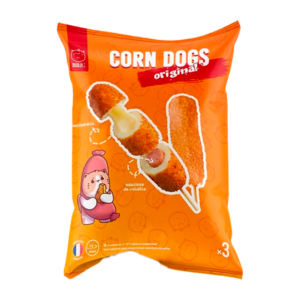 cny budji corn dog l'original saucisse mozzarella 285g x12
