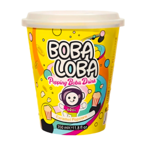 boba loba caramel & popcorn 350ml x4