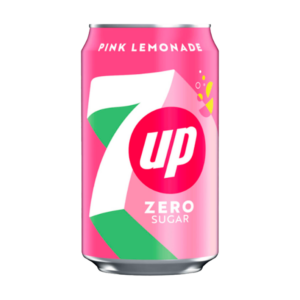 7up zero sugar pink lemonade 330ml x24