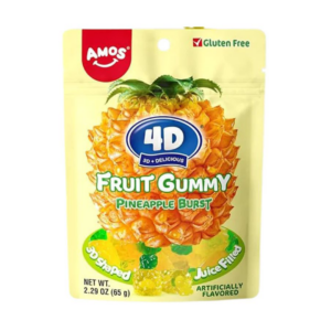 amos 4d fruit gummy ananas 65g x24