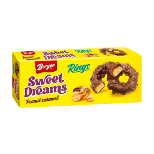 bergen milk choco rings caramel & peanuts 128g x18