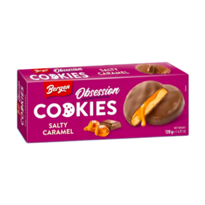 bergen obsession salty caramel cookies 128g x18