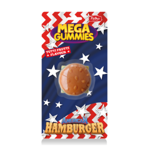mega gummies american hamburger 120g 7pces x1