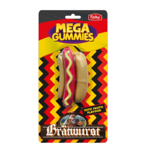 mega gummies german bradwurst 120g 9pces x1