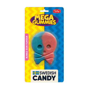 mega gummies swedish candy skull 120g 14pces x1