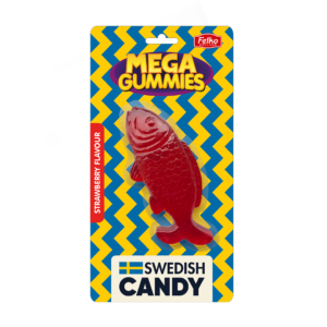 mega gummies swedish candy fish 120g 14pces x1