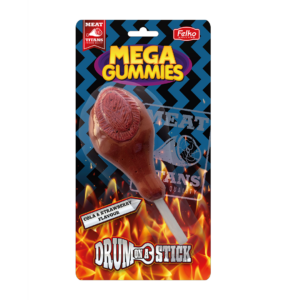 mega gummies meat titans drum on a stick 120g 10pces x1