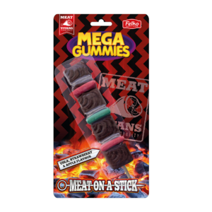 mega gummies meat titans meat on a stick 120g 9pces x1