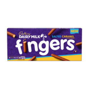 cadbury salted caramel fingers 114g x20