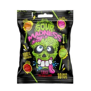 sour madness sachets bonbons acidulÉs 60g 10pces x1