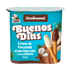 iconik sweet buenos dias creme de coconut et batonnÊts 55g x24