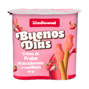 iconik sweet buenos dias creme de fraise et batonnÊts 55g x24