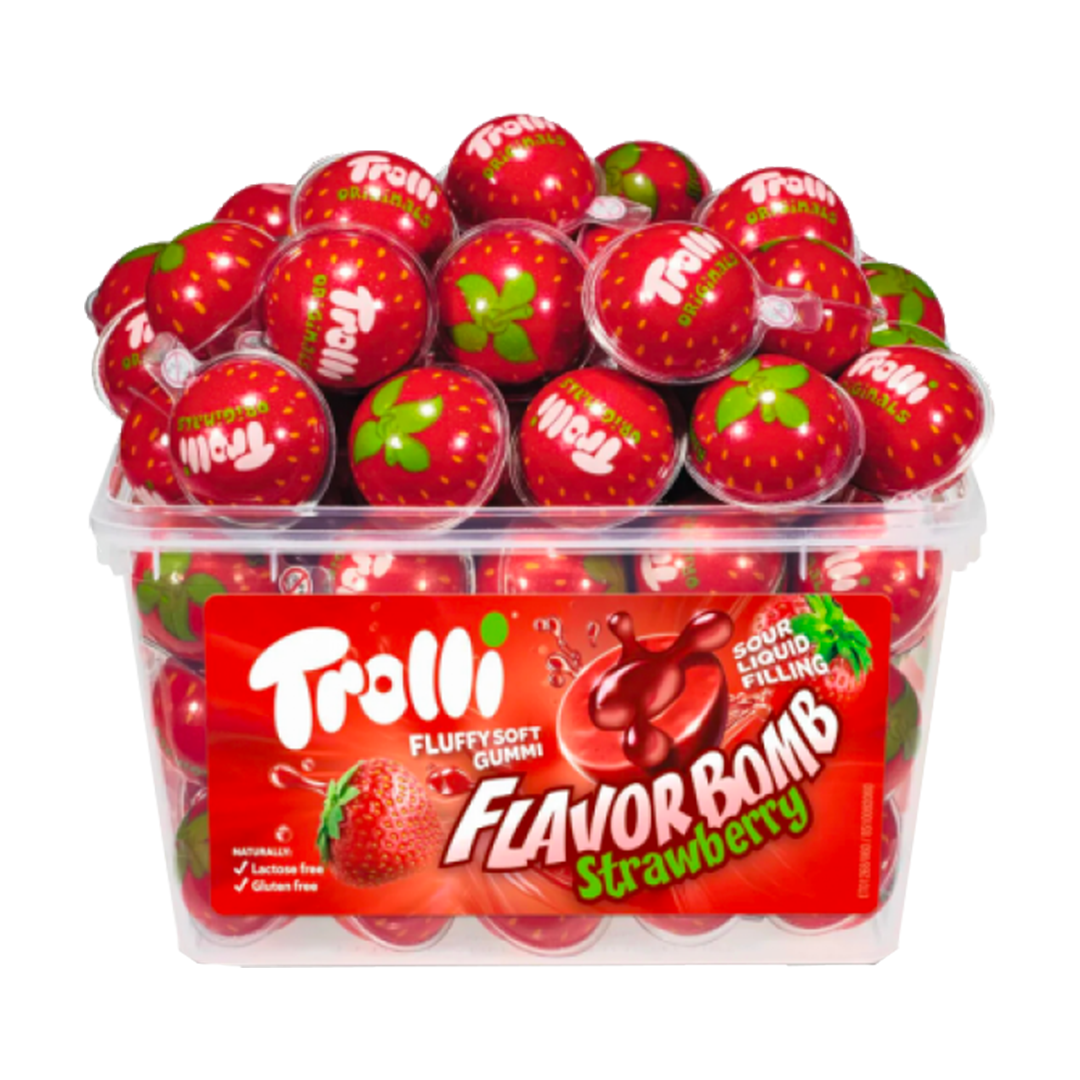 trolli flavor bomb strawberry 18,8g 60pces x1 trolli flavor bomb strawberry 18,8g 60pces x1