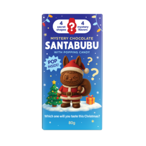 santabubu mystery chocolate with popping candy 80g x12