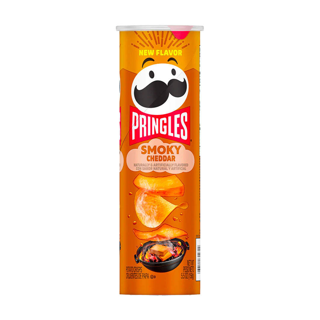 pringles smoky cheddar 156g x14 pringles smoky cheddar 156g x14