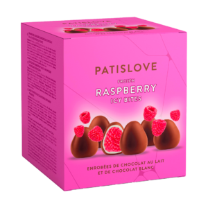 patislove milk & white chocolate raspberry 130g x12