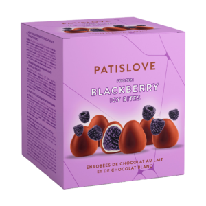 patislove milk & white chocolate blackberry 130g x12