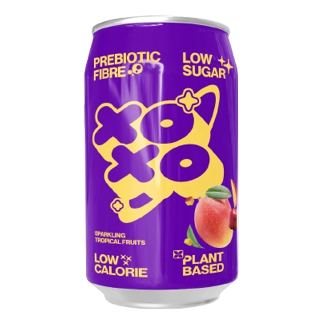xoxo soda prebiotique tropical 330ml x12 xoxo soda prebiotique tropical 330ml x12